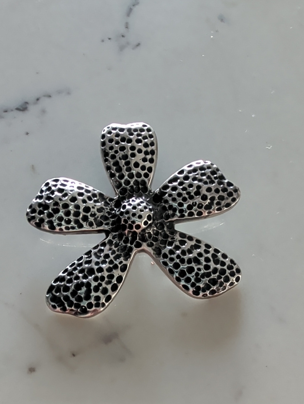 Silpada 925 Silver Textured Flower Pendant